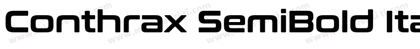 Conthrax SemiBold Italic字体转换